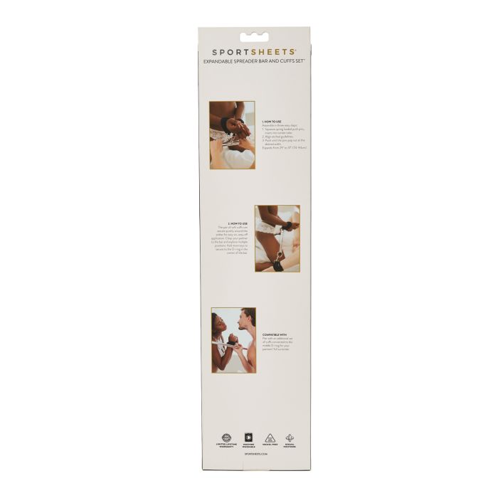 Sportsheets Expandable Spreader Bar & Cuffs Set