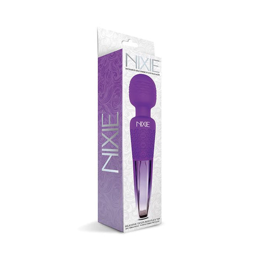 Nixie Rechargeable Wand Massager - Purple Ombre Metallic